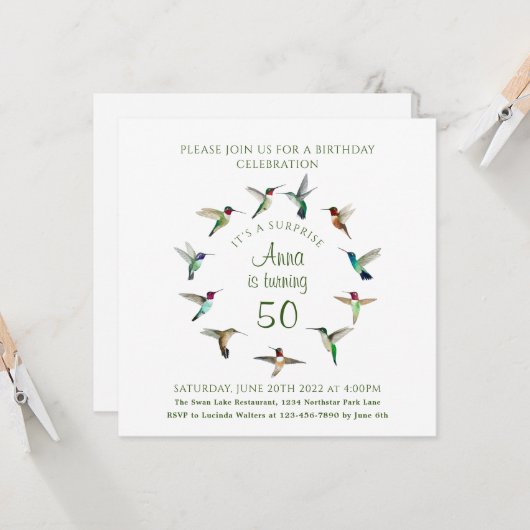 Aangepaste uitnodiging op feestdag (Voorkant / Achterkant in situ)