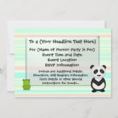 Aangepaste uitnodiging, spoeddieren voor Baby of K Kaart (Achterkant)