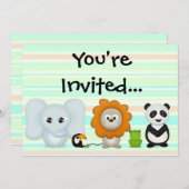 Aangepaste uitnodiging, spoeddieren voor Baby of K Kaart (Voorkant / Achterkant)