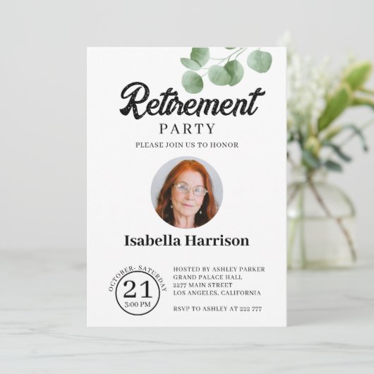 Aangepaste uitnodiging tot aflossing foto's (Staand voorkant)