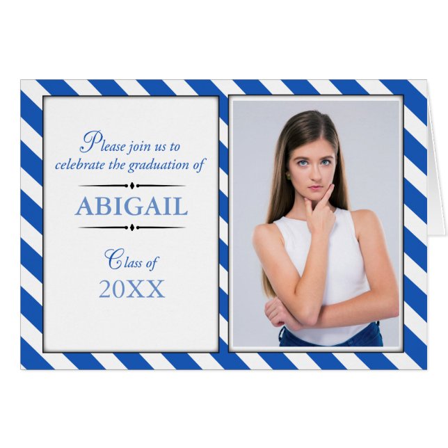 Aangepaste uitnodiging tot Afstuderen van foto's (Voorkant Horizontaal)