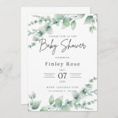 Aangepaste uitnodiging tot Baby shower (Voorkant / Achterkant)