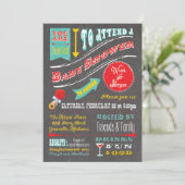 Aangepaste uitnodiging tot Baby shower (Staand voorkant)