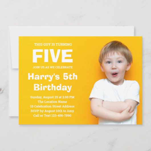 Aangepaste uitnodiging tot geboorte foto (Voorkant)