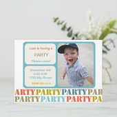 Aangepaste uitnodiging tot geboorte foto (#INV 011 (Staand voorkant)