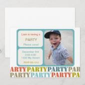 Aangepaste uitnodiging tot geboorte foto (#INV 011 (Voorkant / Achterkant)