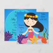 Aangepaste uitnodiging tot geboorte voor zwarte ge (Voorkant / Achterkant)