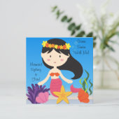 Aangepaste uitnodiging tot geboorte voor zwarte ge (Staand voorkant)