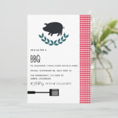 Aangepaste uitnodiging van BBQ Party (Staand voorkant)