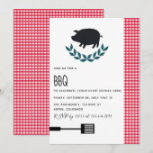Aangepaste uitnodiging van BBQ Party (Voorkant / Achterkant)