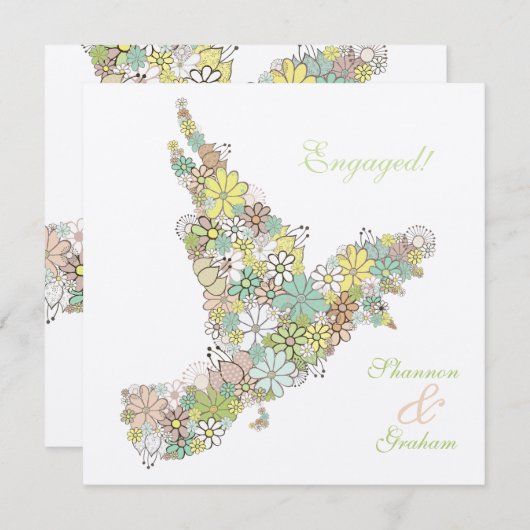 Aangepaste uitnodiging van de partij Bloom Love Bi (Voorkant / Achterkant)