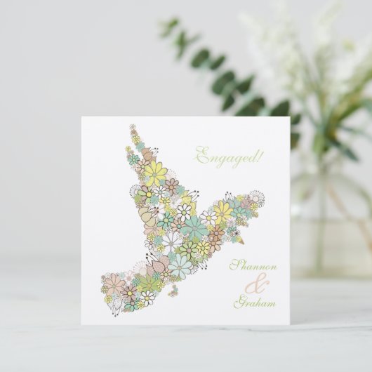 Aangepaste uitnodiging van de partij Bloom Love Bi (Staand voorkant)