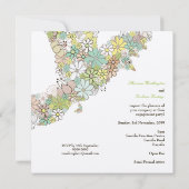 Aangepaste uitnodiging van de partij Bloom Love Bi (Achterkant)