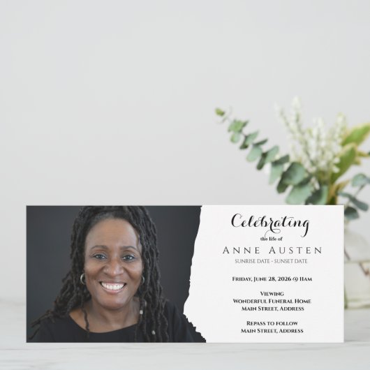 Aangepaste Uitnodiging van de Uitnodiging van de U (Staand voorkant)