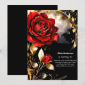 Aangepaste uitnodiging voor 30e verjaardag (Voorkant / Achterkant)