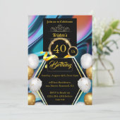 Aangepaste uitnodiging voor 40e verjaardag (Staand voorkant)