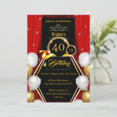Aangepaste uitnodiging voor 40e verjaardag (Staand voorkant)
