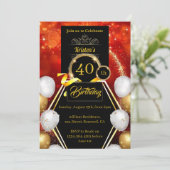 Aangepaste uitnodiging voor 40e verjaardag (Staand voorkant)