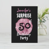 Aangepaste uitnodiging voor 50e URPRISE Birthday P (Staand voorkant)