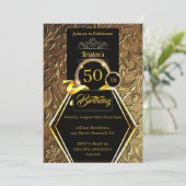 Aangepaste uitnodiging voor 50e verjaardag (Staand voorkant)