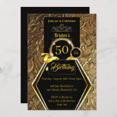 Aangepaste uitnodiging voor 50e verjaardag (Voorkant / Achterkant)