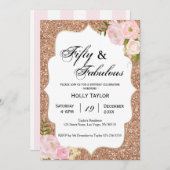 Aangepaste uitnodiging voor 50e verjaardag (Voorkant / Achterkant)