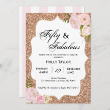 Aangepaste uitnodiging voor 50e verjaardag