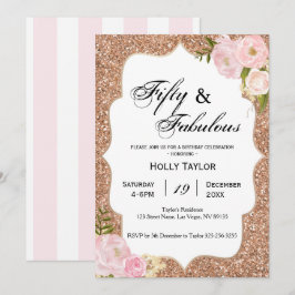 Aangepaste uitnodiging voor 50e verjaardag