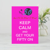 Aangepaste uitnodiging voor 50e verjaardag van gro (Staand voorkant)