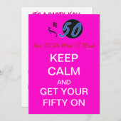 Aangepaste uitnodiging voor 50e verjaardag van gro (Voorkant / Achterkant)