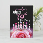 Aangepaste uitnodiging voor 70e URPRISE Birthday P (Staand voorkant)