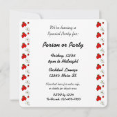 Aangepaste uitnodiging voor Aardbeien Patroon (Achterkant)