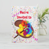 Aangepaste uitnodiging voor Art Craft Birthday (Staand voorkant)