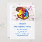 Aangepaste uitnodiging voor Art Craft Birthday (Achterkant)