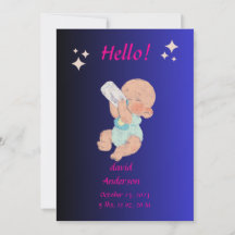 Aangepaste uitnodiging voor babyborrel voor pasgeb