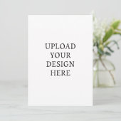 Aangepaste uitnodiging voor babyfeest template (Staand voorkant)