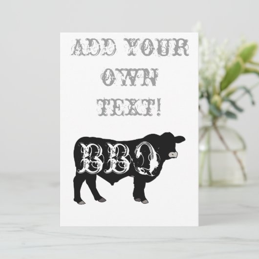 Aangepaste uitnodiging voor BBQ (Staand voorkant)