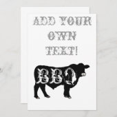 Aangepaste uitnodiging voor BBQ (Voorkant / Achterkant)