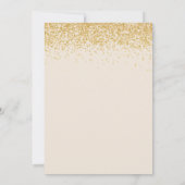 Aangepaste uitnodiging voor Birthday Party Gold en (Achterkant)