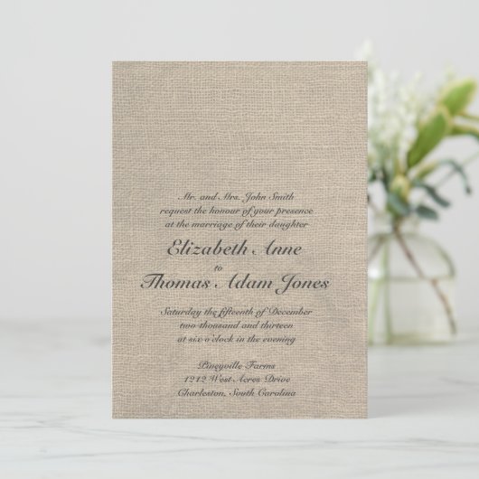 Aangepaste uitnodiging voor bruiloft (Staand voorkant)