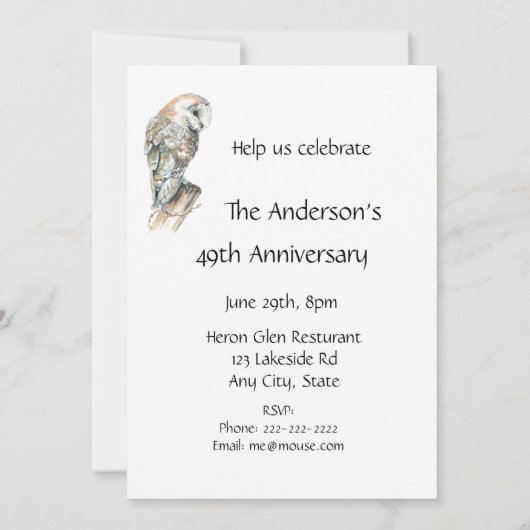 Aangepaste uitnodiging voor bruiloft jubileum schu (Achterkant)