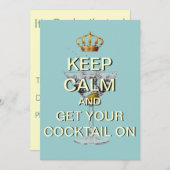 Aangepaste uitnodiging voor Calm Cocktail-partijen (Voorkant / Achterkant)