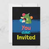 Aangepaste uitnodiging voor Cartoon voor het maken (Achterkant)