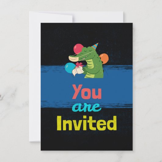 Aangepaste uitnodiging voor Cartoon voor het maken (Achterkant)