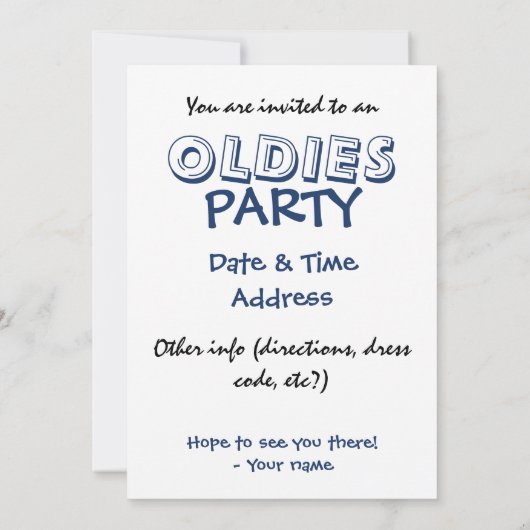 Aangepaste uitnodiging voor Cassettebandje (Achterkant)