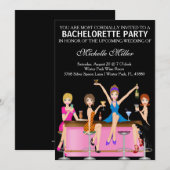 Aangepaste uitnodiging voor Chic Bachelorette (Voorkant / Achterkant)