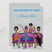Aangepaste uitnodiging voor Chic Bachelorette (Voorkant / Achterkant)