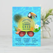 Aangepaste uitnodiging voor Club Summer Beach (Staand voorkant)