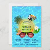 Aangepaste uitnodiging voor Club Summer Beach Part (Voorkant)