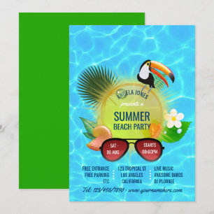 Aangepaste uitnodiging voor Club Summer Beach Part